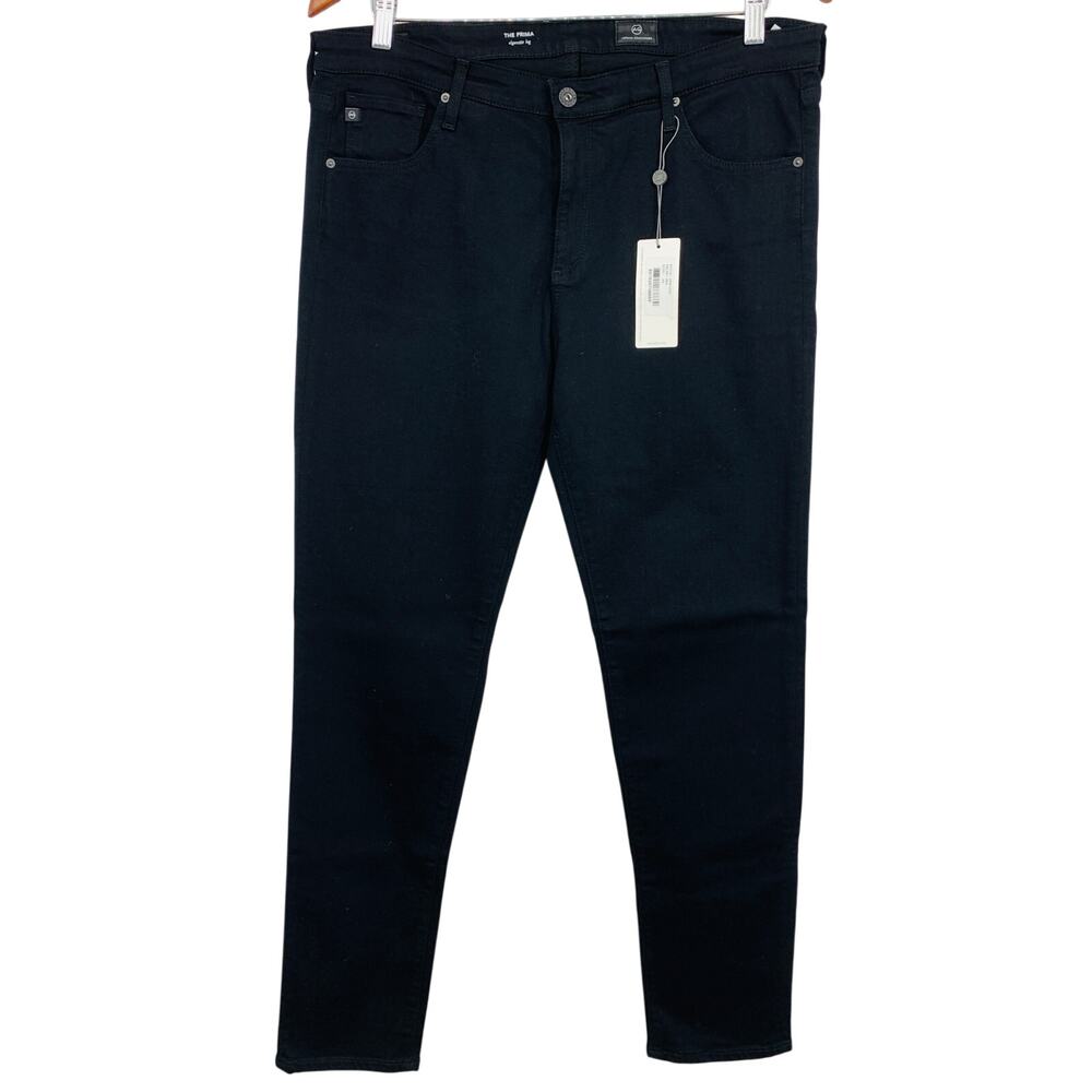 AG Adriano Goldschmiedt  Size 32 Women The Prima Skinny Stretch Black Jeans New